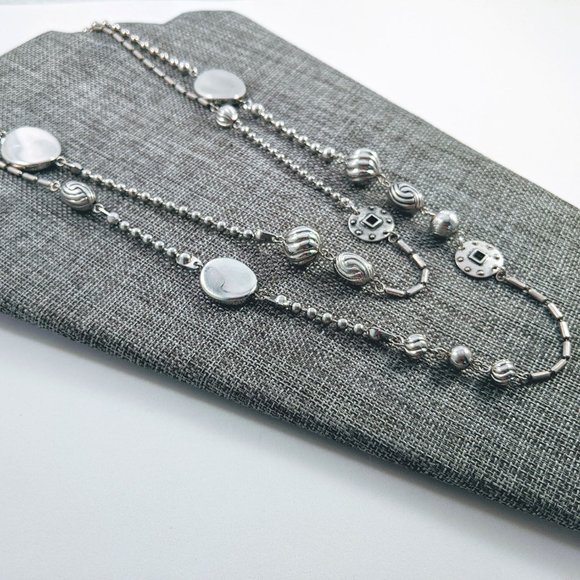 Chico's Jewelry - Chico's Silver Tone Beaded Necklace